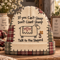 Sheep Plaid Patchwork Beanie Hat