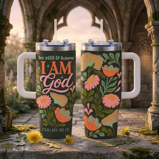 Be Still & Know I AM God 40oz Top Tumbler
