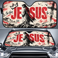 Jesus Christ Is King Car Sun Shade