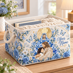 Blue Rose Butterfly Personalized Storage Basket