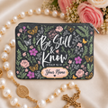 Be Still Floral Butterfly Personalized PU Leather Pouch