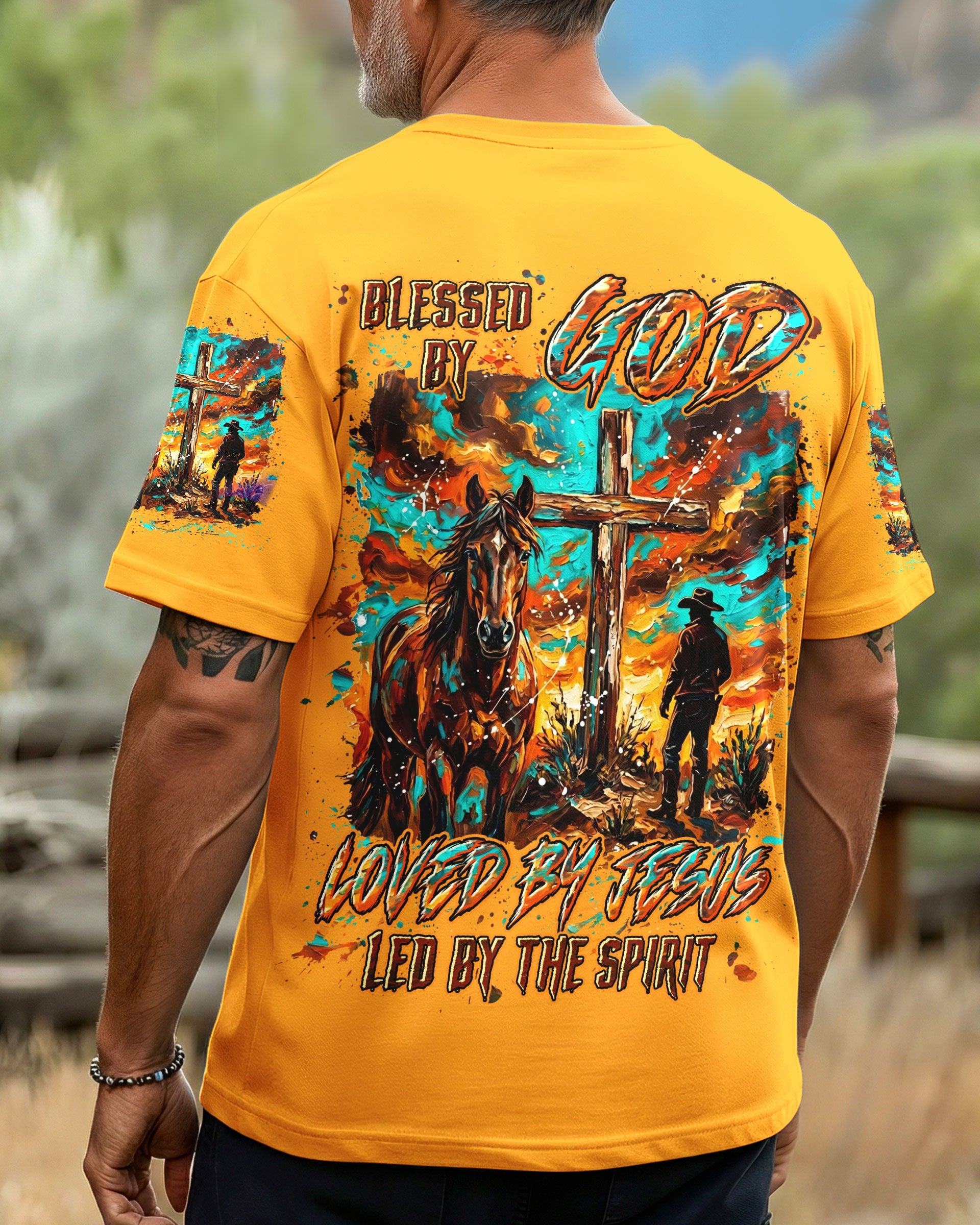 Blessed By God Loved By Jesus Men's All Over Print Shirt - Trunx261591