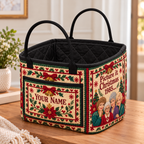Golden Girls Holiday Personalized Quilted Storage Basket