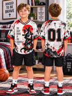 The Light Shines In Darkness Wolf Kids T-Shirt Jersey