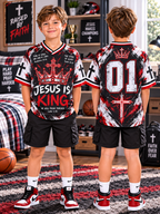 Jesus Is King Crown Kids T-Shirt Jersey
