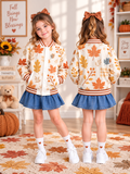 Autumn Leaves Kids Baseball Jacket