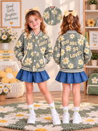 You Are So Loved Daisy Kids Baseball Jacket