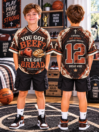 You Got Beef Ive Got Bread Kids T-Shirt Jersey