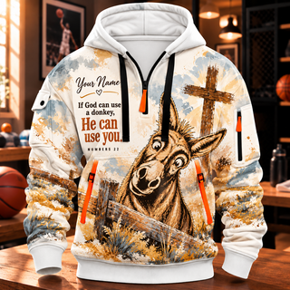 Rustic Donkey Personalized Half-Zip Hoodie