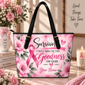 Survivor Goodness of God Personalized Saddle Bag