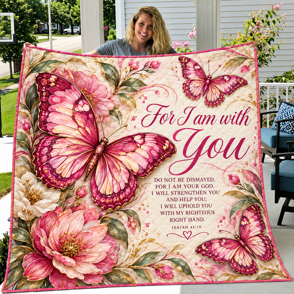 For I Am With You Pink Quilt