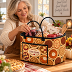 Autumn Pies Personalized Quilted Storage Basket