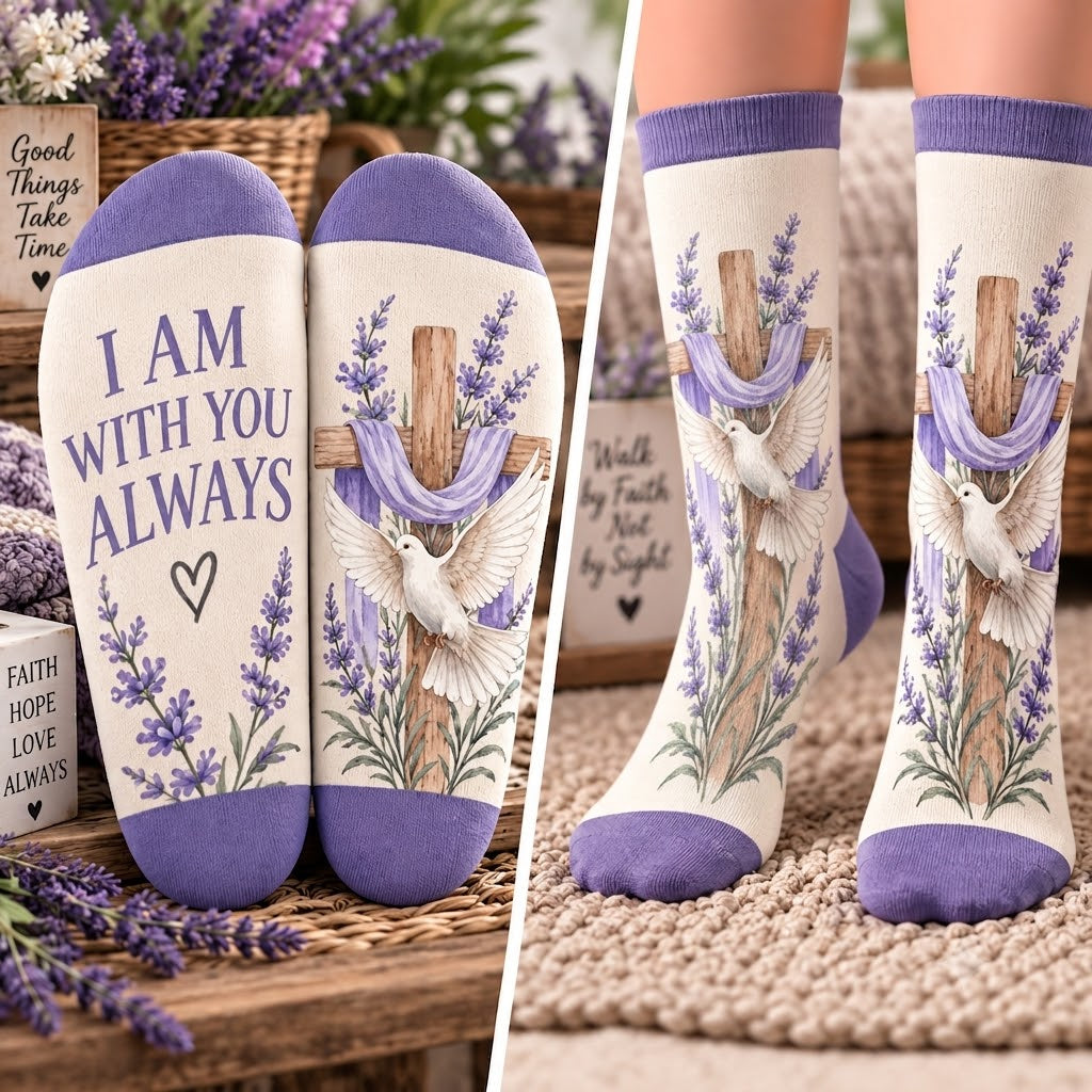 I Am With You Always Mid-Tube Socks