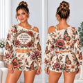 His Pain Our Healing One-Shoulder Top and Shorts Set