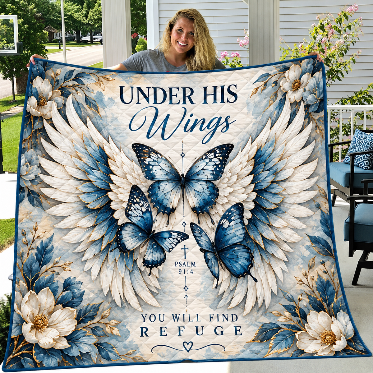 Under His Wings You Will Find Refuge Quilt