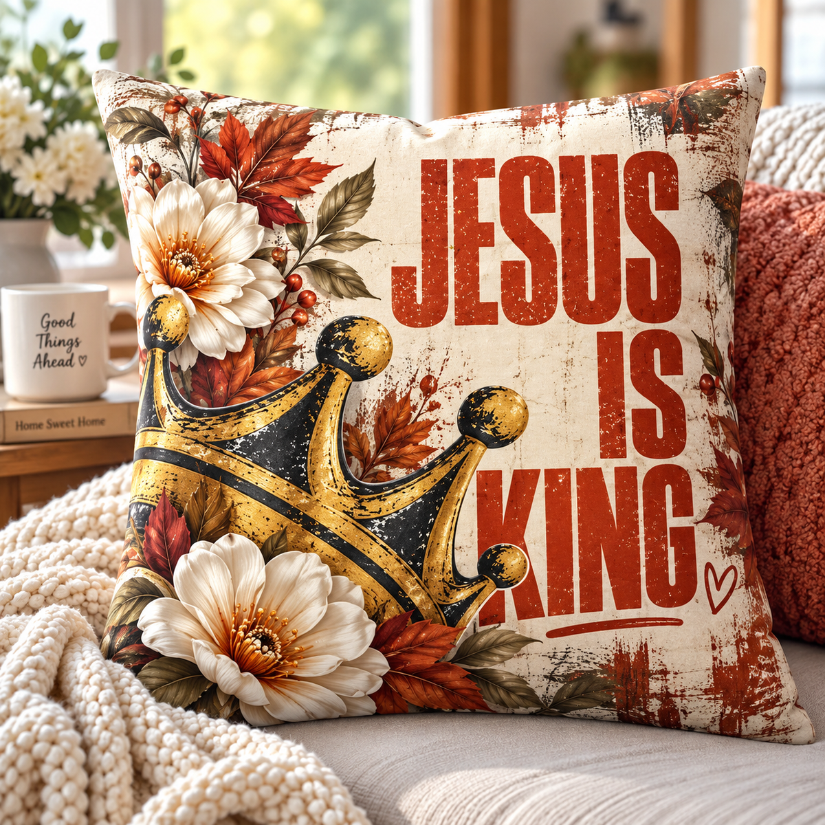 Jesus Is King Pillow