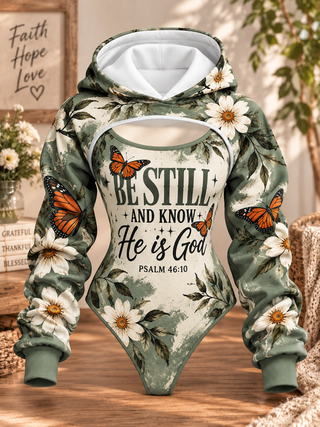 Be Still Monarch Butterfly Hooded Jumpsuit
