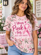 I Wear Pink For Breast Cancer Awareness T-Shirt
