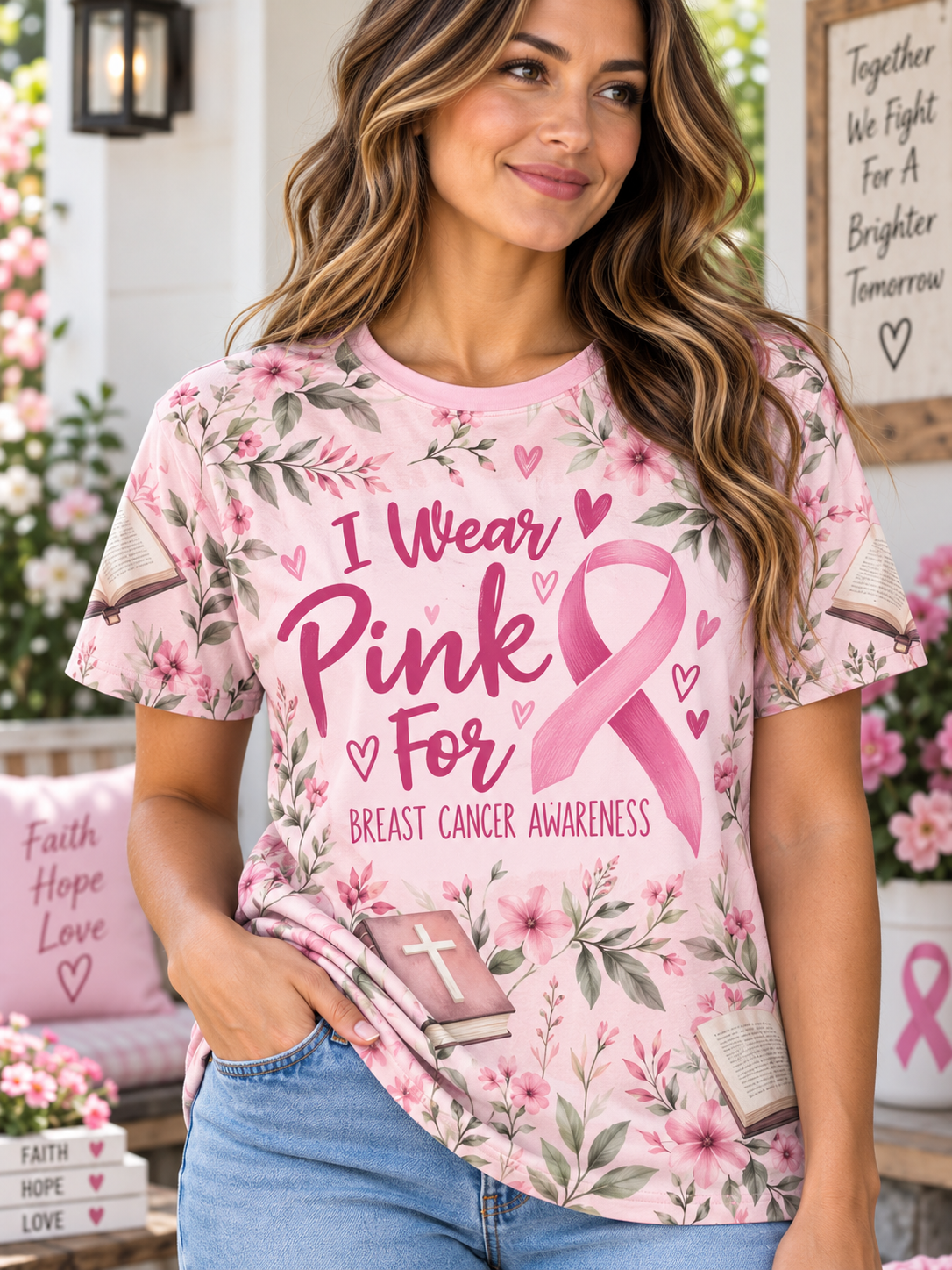 I Wear Pink For Breast Cancer Awareness T-Shirt