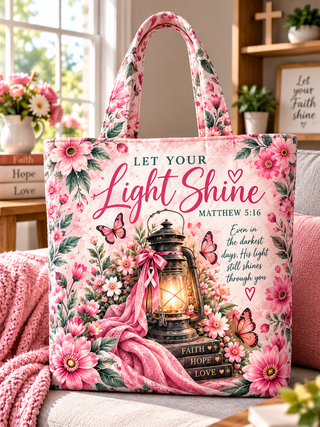Let Your Light Shine Lantern Tote Bag