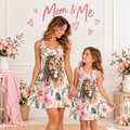 Lion Floral Matching Sleeveless Dress