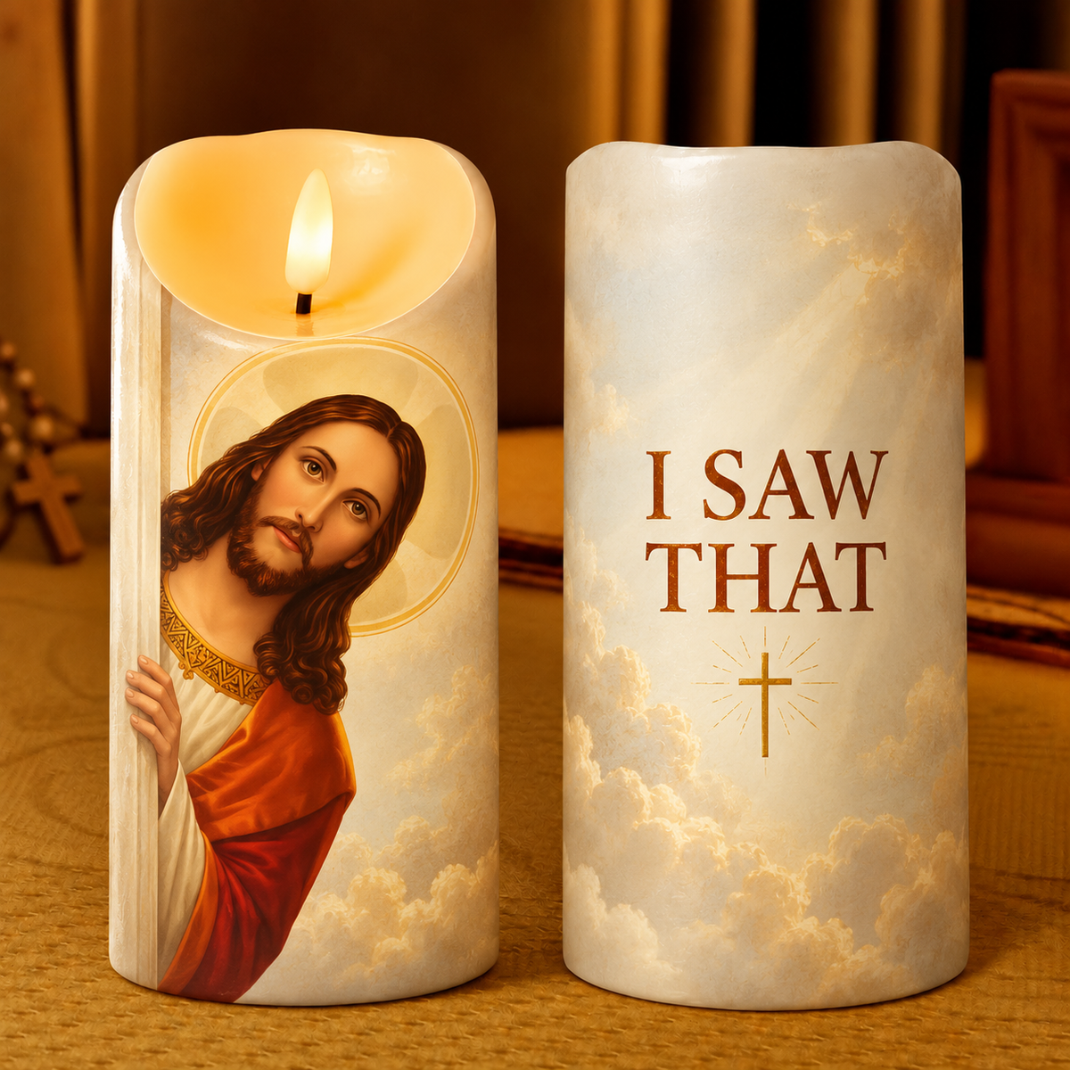 I Saw That Jesus Flameless LED Candle