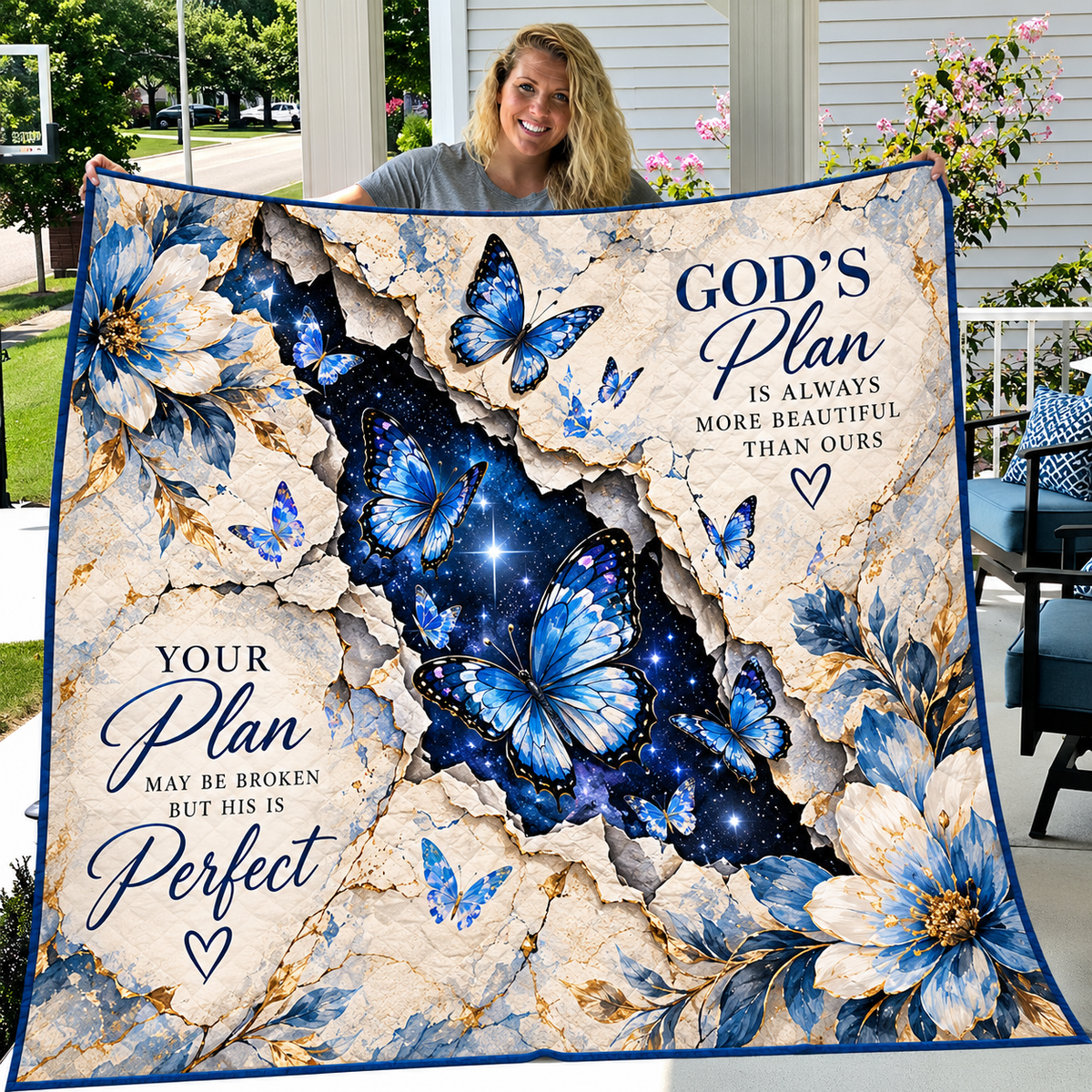 God's Plan Is Always More Beautiful Than Ours Quilt