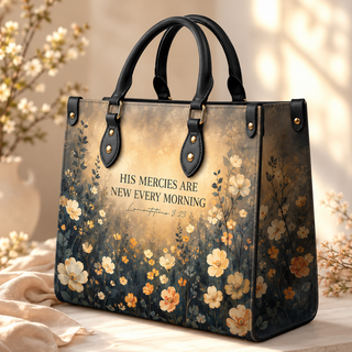 His Mercies Are New Every Morning PU Leather Handbag