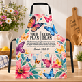 Your Plan God's Plan Rainbow Butterfly Apron
