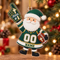 Jesus #1 Football Santa Personalized Sports Ornament