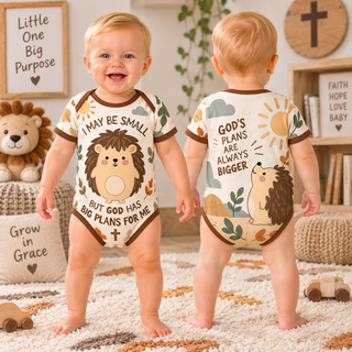 God Has Big Plans Hedgehog Baby Bodysuit