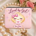 Loved By God Dumpling Personalized PU Leather Pouch