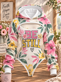 Be Still Pink Yellow Floral Hooded Jumpsuit