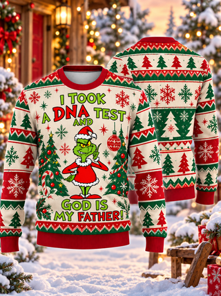 Grinch God Is My Father Ugly Sweater