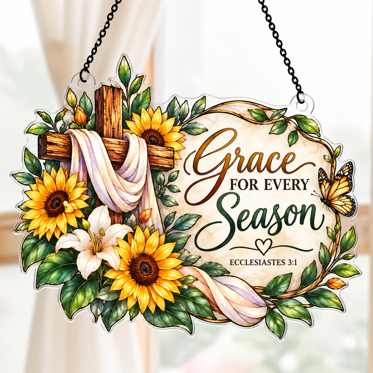 Grace For Every Season Acrylic Suncatcher