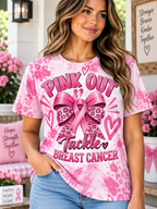 Pink Out Tackle Breast Cancer T-Shirt