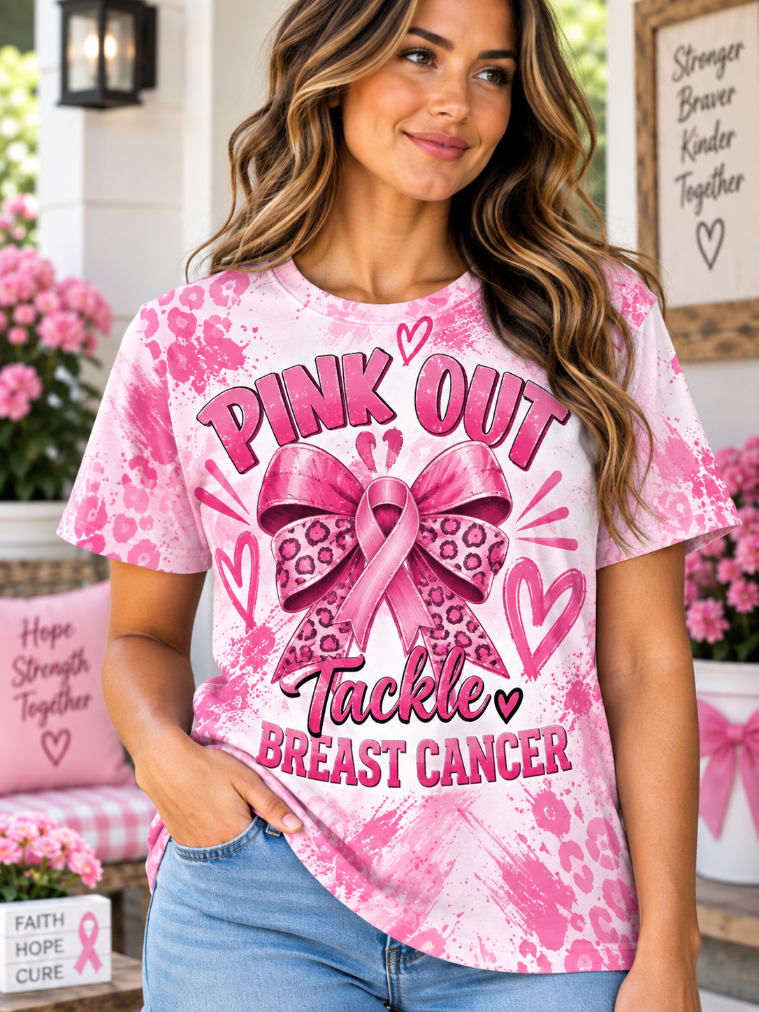 Pink Out Tackle Breast Cancer T-Shirt