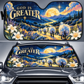 God Is Greater Mountain Sheep Car Sun Shade