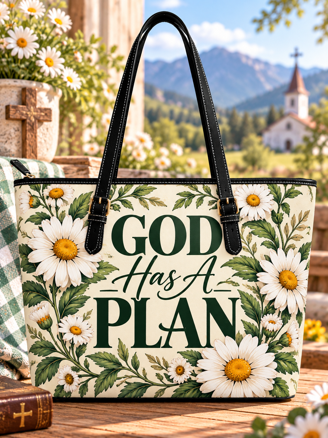 God Has a Plan Daisy Saddle Bag