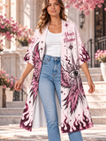 Pink Winged Eye Personalized Women's Short Sleeved Cape
