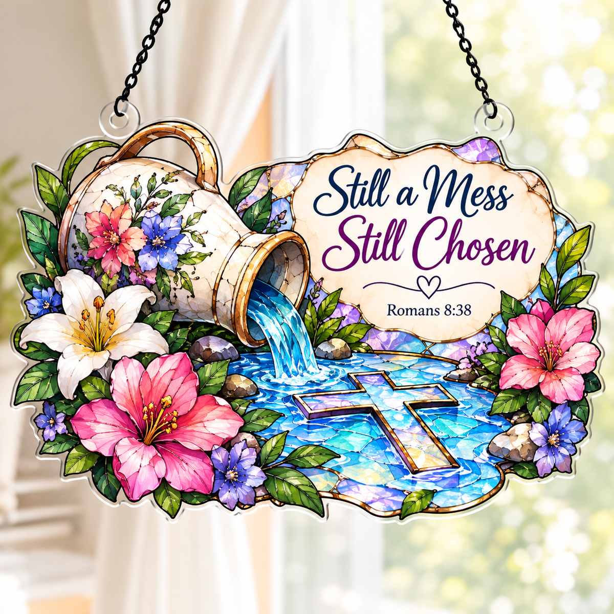 Still A Mess Still Chosen Teapot Acrylic Suncatcher