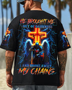 He Brought Me Out Of Darkness Men's All Over Print Shirt - Trunx544651