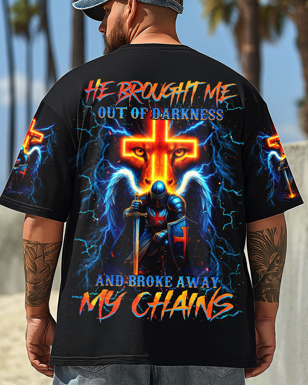 He Brought Me Out Of Darkness Men's All Over Print Shirt - Trunx544651