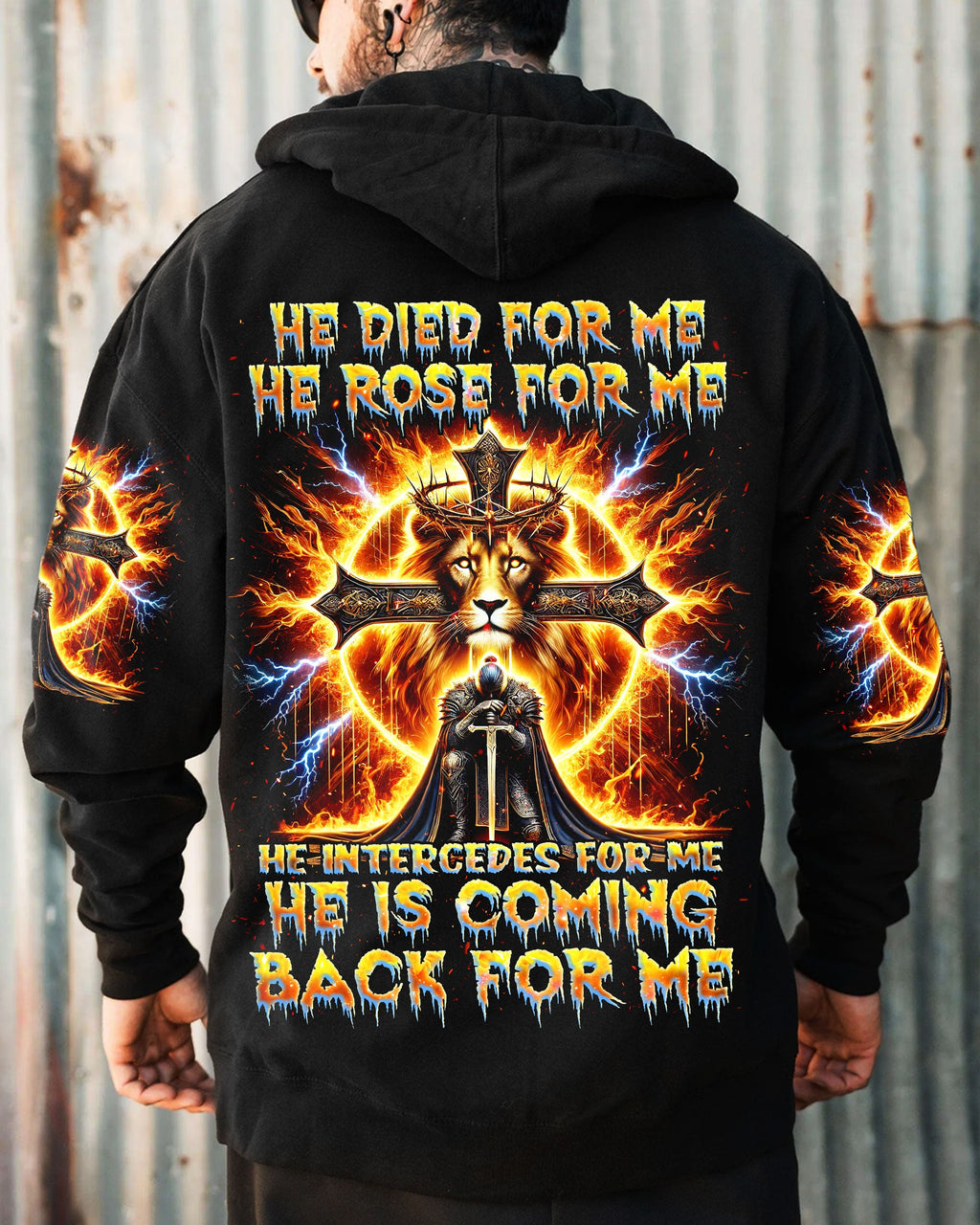 He Is Coming Back For Me Lion Warrior Men's All Over Print Shirt - Trunx115785