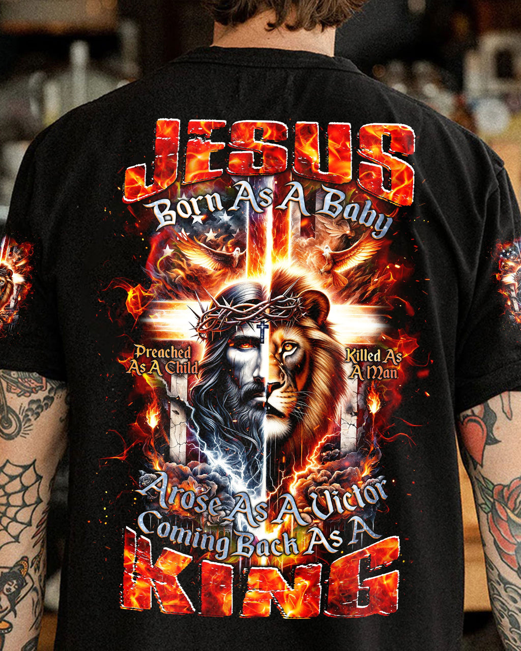 Coming Back As A King Lion Men's All Over Print Shirt - Trunx307856