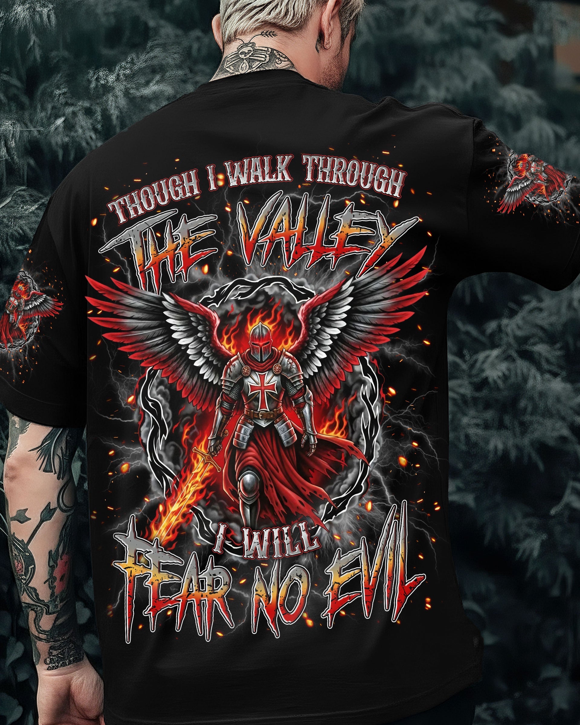 I Will Fear No Evil Warrior Men's All Over Print Shirt - Trunx941545