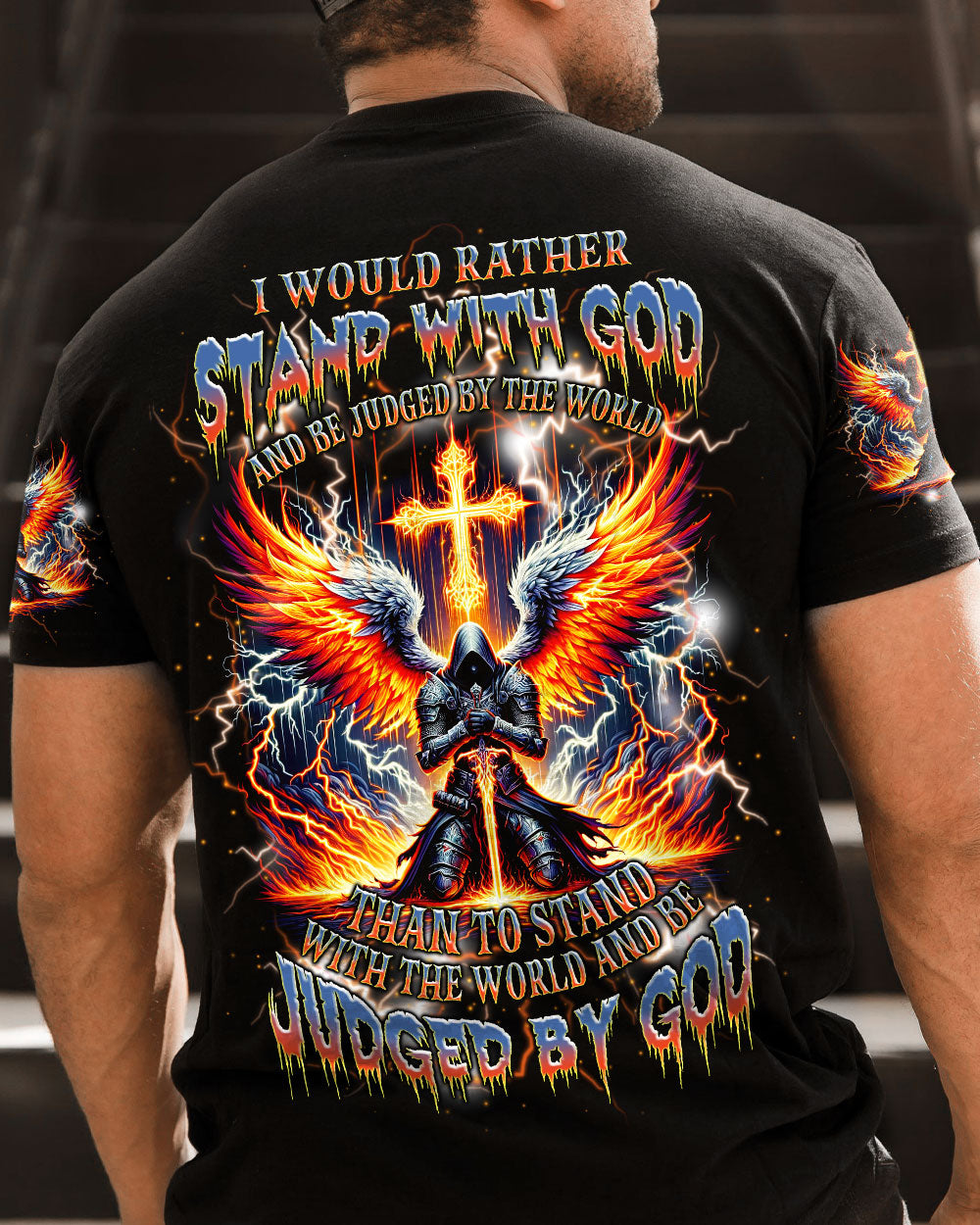 I Would Rather Stand With God Warrior Men's All Over Print Shirt - Trunx761629