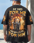 He Died For Me Lion Warrior Men's All Over Print Shirt - Trunx705503