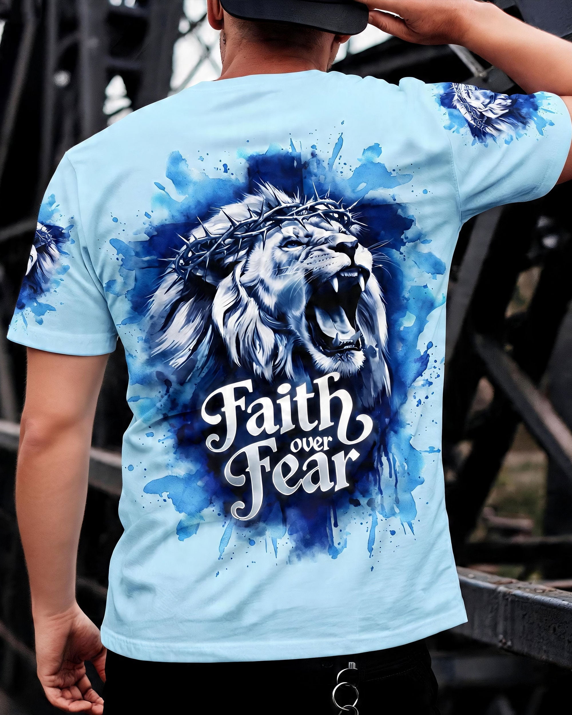 Faith Over Fear Men's All Over Print Shirt - Trunx236074