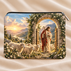 Jesus the Good Shepherd PU Leather Pouch